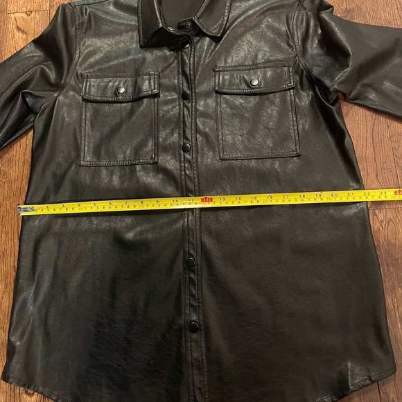 Dynamite leather shirt jacket. Size medium. Never worn - Picture 9 of 14